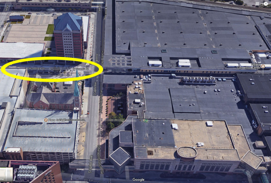 Circled location in image is the area we'll be meeting in.